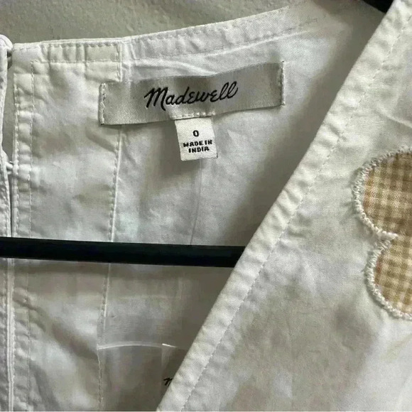 SOLD Madewell Annamarie Embroidered Mini Dress | White & Beige | Women’s Size 0 - Picture 8 of 16